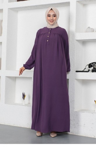 Purple Hijab Dress 5011BGM.MOR