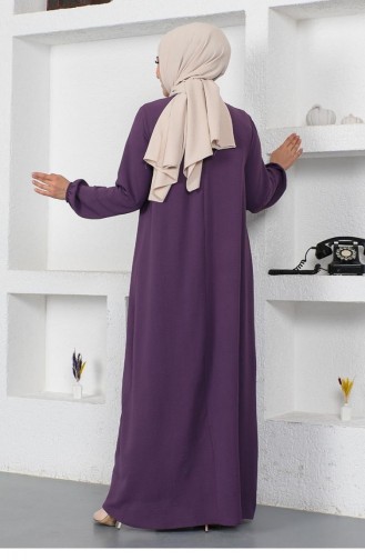 Purple Hijab Dress 5011BGM.MOR