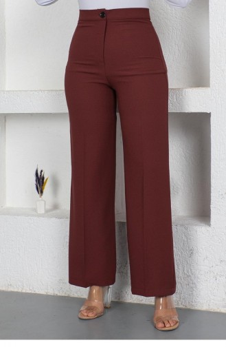 Bol Paça Model Pantolon Kahverengi
