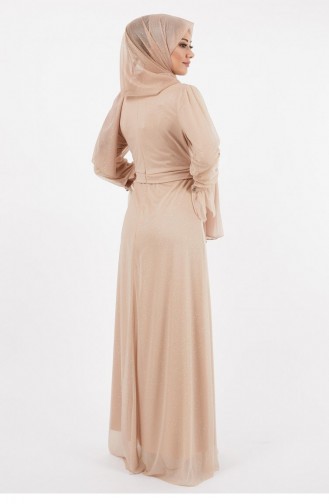 Mink Hijab Evening Dress 14419