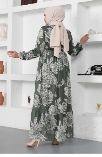Khaki Hijab Dress 14434