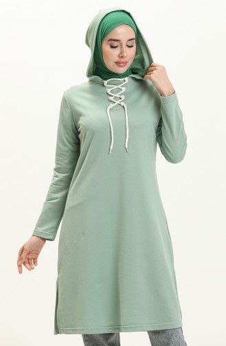 Lace Up Sweatshirt 3030-15 Green 3030-15