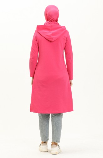 Lace Up Sweatshirt 3030-13 Fuchsia 3030-13