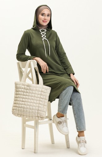 Lace-Up Sweatshirt 3030-05 Khaki 3030-05