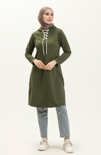Lace-Up Sweatshirt 3030-05 Khaki 3030-05