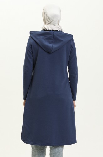 Lace-up Sweatshirt 3030-11 Indigo 3030-11