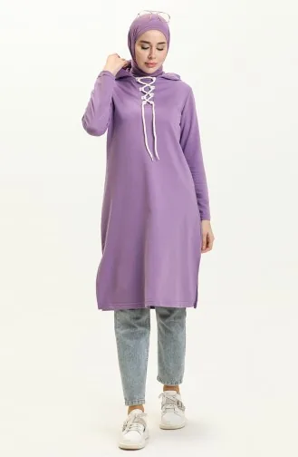Sweatshirt mit Schnürung 3030-17 Flieder 3030-17
