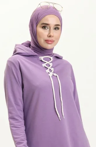 Sweatshirt mit Schnürung 3030-17 Flieder 3030-17