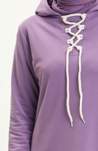 Sweatshirt mit Schnürung 3030-17 Flieder 3030-17