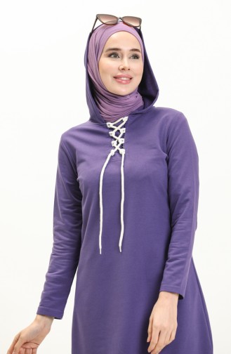 Lace Up Sweatshirt 3030-06 Purple 3030-06