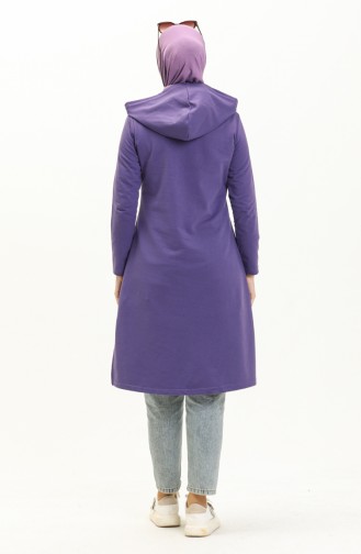 Lace Up Sweatshirt 3030-06 Purple 3030-06