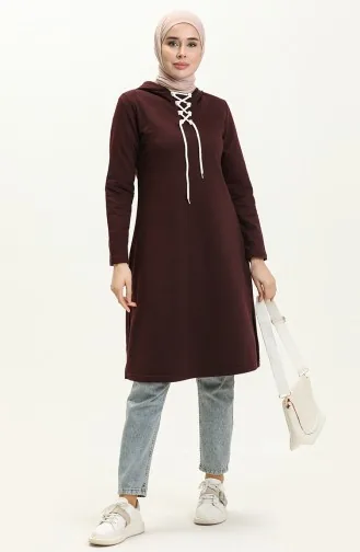 Lace-Up Sweatshirt 3030-04 Purple 3030-04