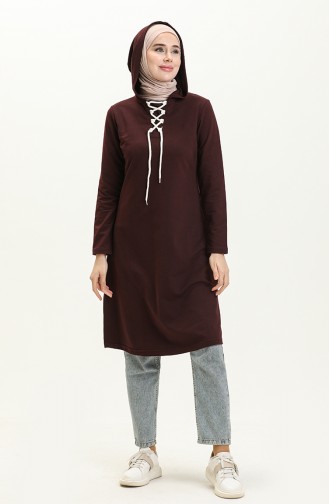 Lace-Up Sweatshirt 3030-04 Purple 3030-04