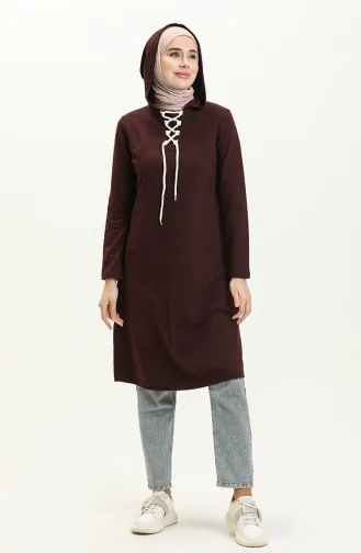 Lace-Up Sweatshirt 3030-04 Purple 3030-04