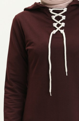 Lace-Up Sweatshirt 3030-04 Purple 3030-04
