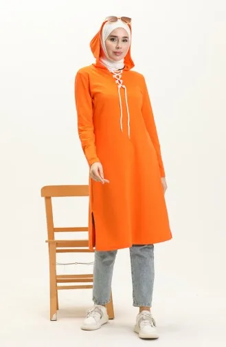 Sweatshirt mit Schnürung 3030-16 Orange 3030-16