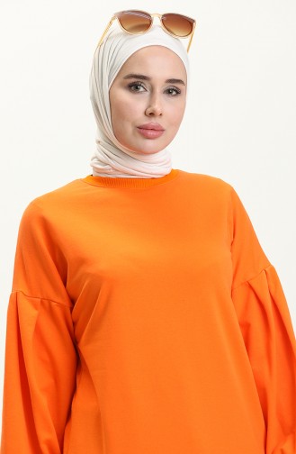 Balon Kol Uzun Tunik 3031-10 Oranj