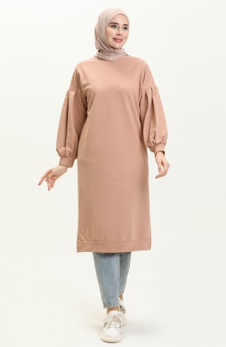 Balloon Sleeve Long Tunic 3031-09 Powder 3031-09