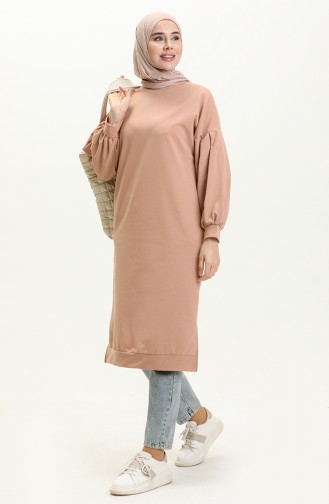 Balloon Sleeve Long Tunic 3031-09 Powder 3031-09