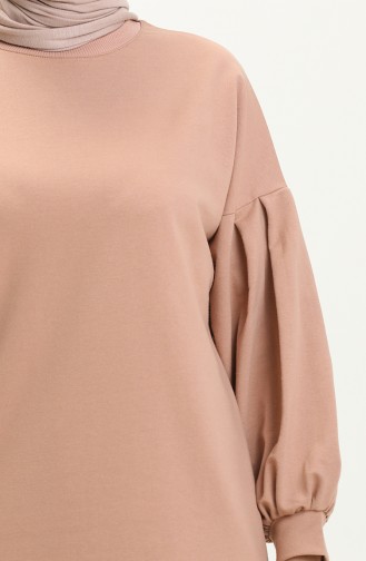 Balloon Sleeve Long Tunic 3031-09 Powder 3031-09