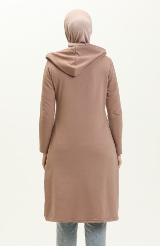 Lace Up Sweatshirt 3030-10 Coffee with milk 3030-10