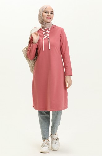 Lace-up Sweatshirt 3030-09 Dusty Rose 3030-09