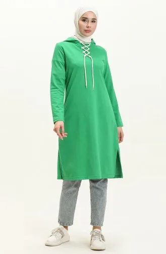 Sweat-shirt à Lacets 3030-08 Vert 3030-08