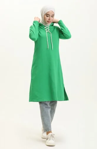 Sweat-shirt à Lacets 3030-08 Vert 3030-08