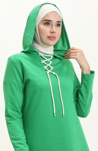 Sweat-shirt à Lacets 3030-08 Vert 3030-08