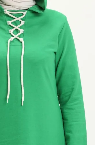 Sweat-shirt à Lacets 3030-08 Vert 3030-08
