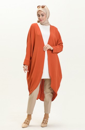 Bat Sleeve Poncho 2571-01 Brick Red 2571-01