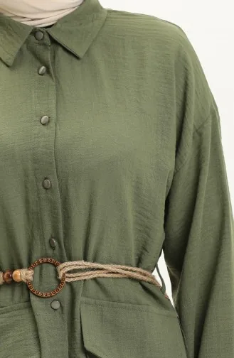 Tunika-Hose mit Gürteldetail Zweier-Set 70030-03 Khaki 70030-03
