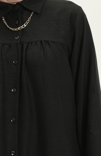 Ensemble Tunique Pantalon en Lin 2024-02 Noir 2024-02