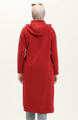 Hooded Sports Tunic 3007-27 Claret Red 3007-27
