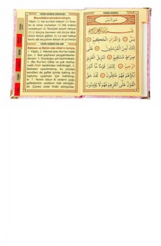 Ekonomik Kadife Kaplı Yasin Kitabı Çanta Boy İsim Baskılı Plaka Pembe Mevlid Hediyeliği