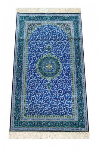 İpekşah Baba Oğul Seccade Takımı Mavi Renk