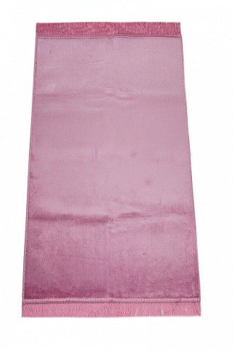 Lüks Düz Desensiz Kadife Velür Seccade Pembe