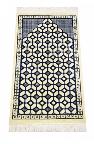Halı Tipi Kalın Özel Lüx Kadife Seccade Akdeniz Lacivert Renk