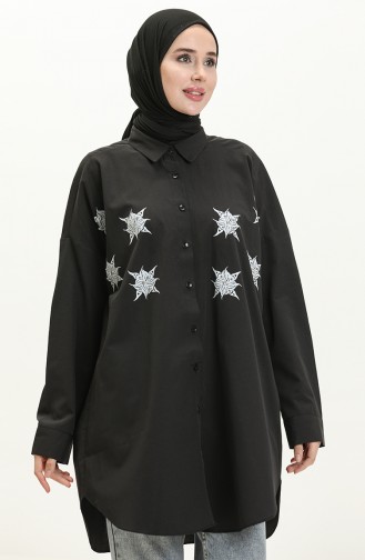 Perlenhemd 0066-01 Schwarz 0066-01