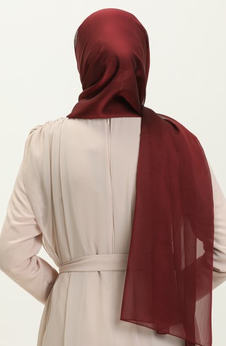 Aymina Shiny Chiffon Shawl 7586-01 Claret Red 7586-01