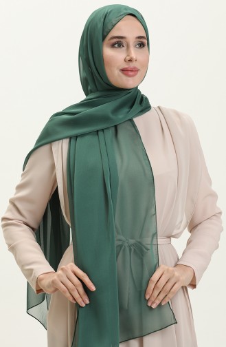 Aymina Shiny Chiffon Shawl 7586-04 Emerald Green 7586-04