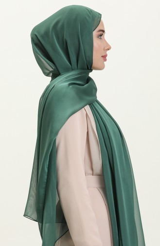 Aymina Shiny Chiffon Shawl 7586-04 Emerald Green 7586-04