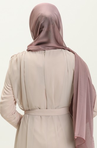 Aymina Shiny Chiffon Shawl 7586-06 Dusty Rose 7586-06