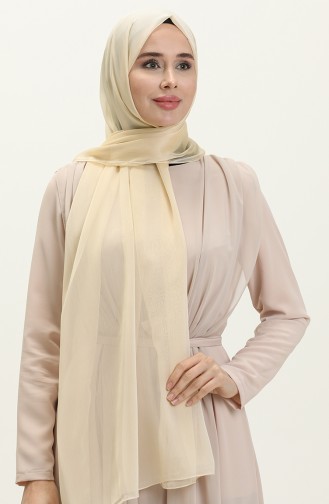 Aymina Shiny Chiffon Shawl 7586-07 Beige 7586-07