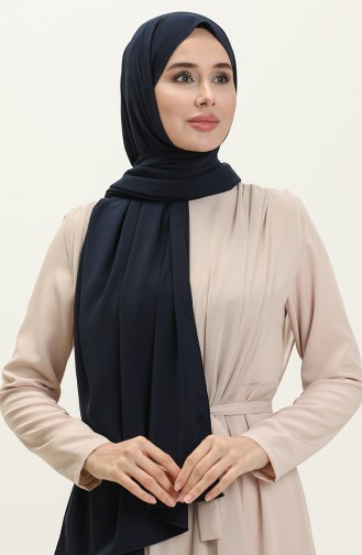 Aymina Silk Cotton Shawl 8612-01 Navy Blue 8612-01