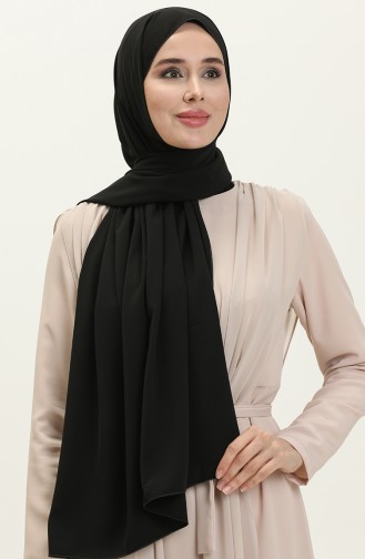 Aymina Silk Cotton Shawl 8612-07 Black 8612-07