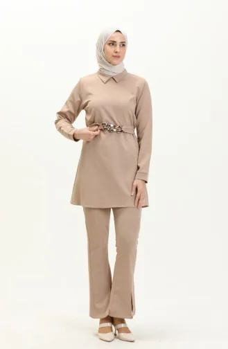 طقم ثنائي تونيك بنطلون بتصميم سلسلة 70007-04 فيزون 70007-04