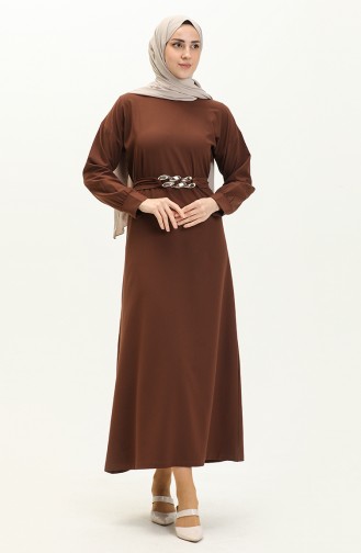 Belted Dress 70004-03 Brown 70004-03
