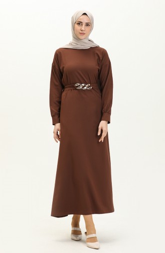 Belted Dress 70004-03 Brown 70004-03