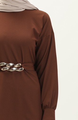Belted Dress 70004-03 Brown 70004-03